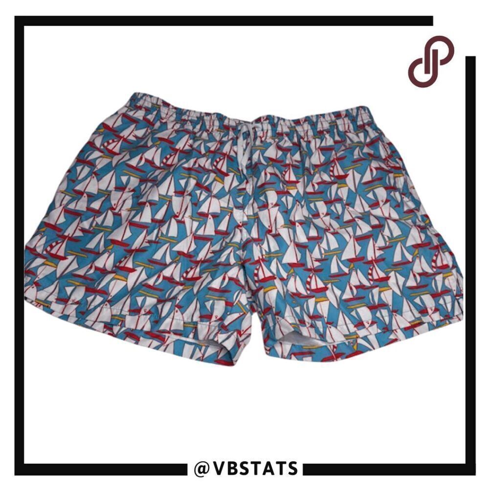 Chubbies Men's Hawaiian Sailboat Boardshorts Blue White Size 2XL‎